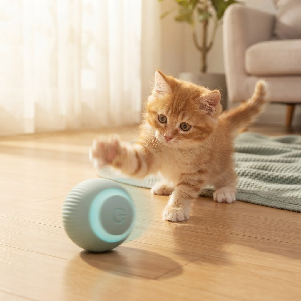 Trendiko Interactive Cat Ball: Silent Automated Play