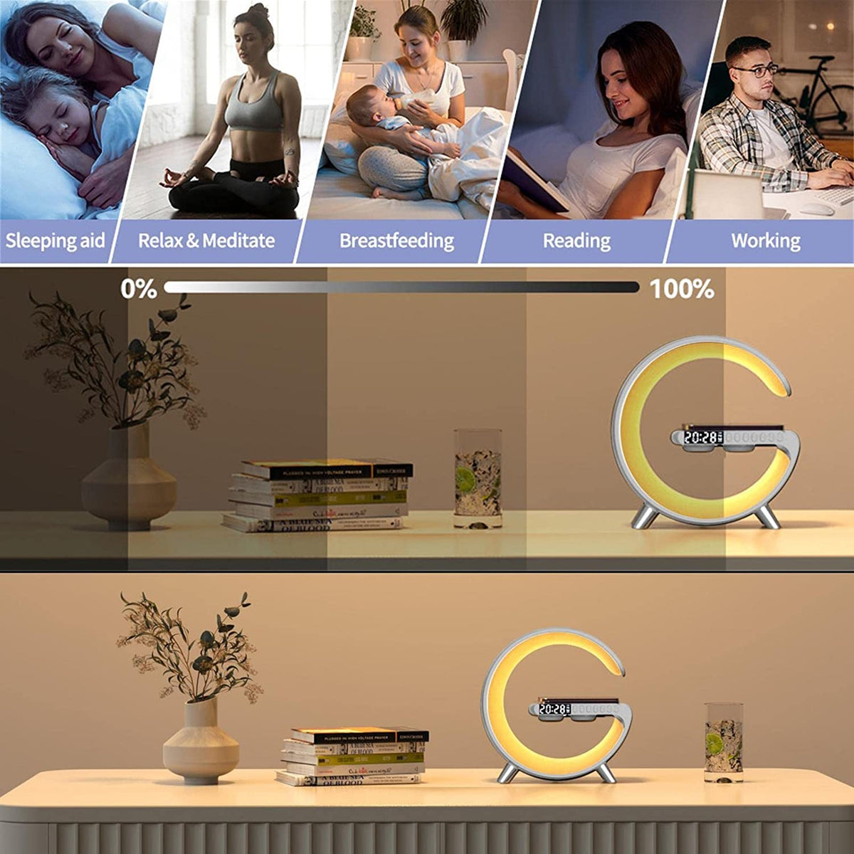 Trendiko Smart G-Shape Lamp with Wireless Charging