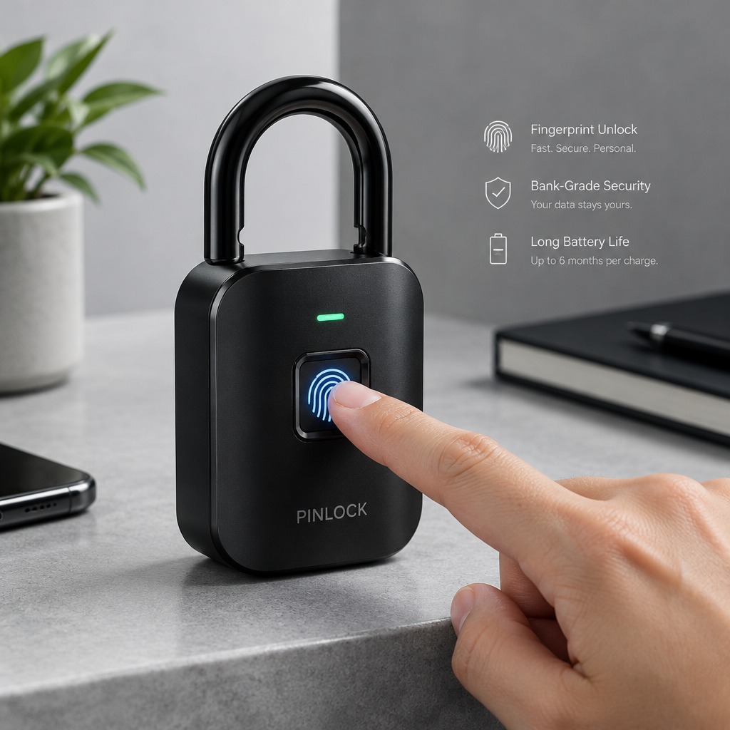 Fingerprint padlock unlocking with a single touch