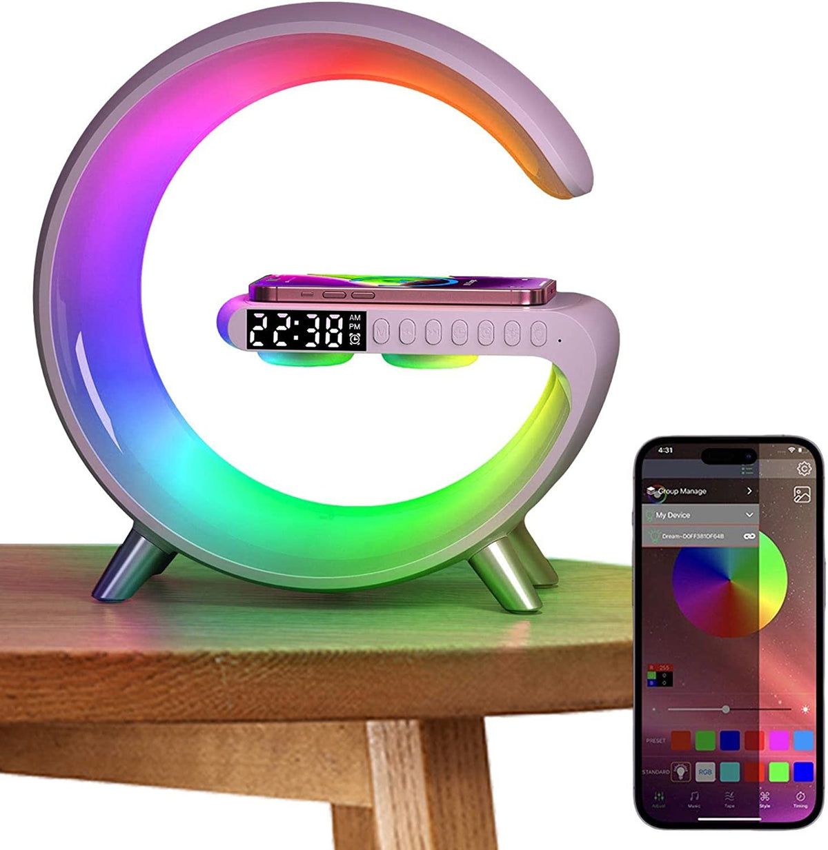 Trendiko Smart G-Shape Lamp with Wireless Charging