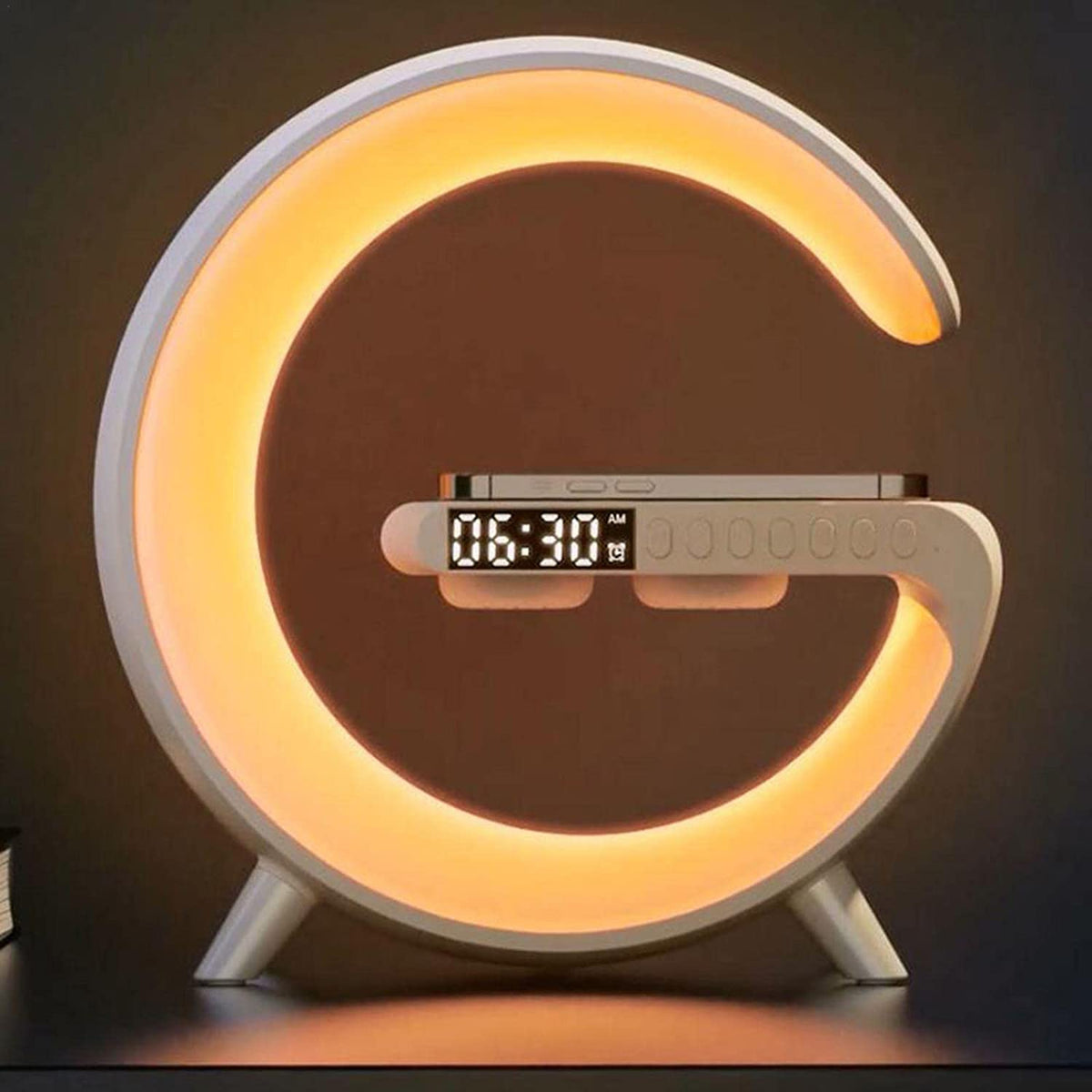 Phone charging on lamp base
