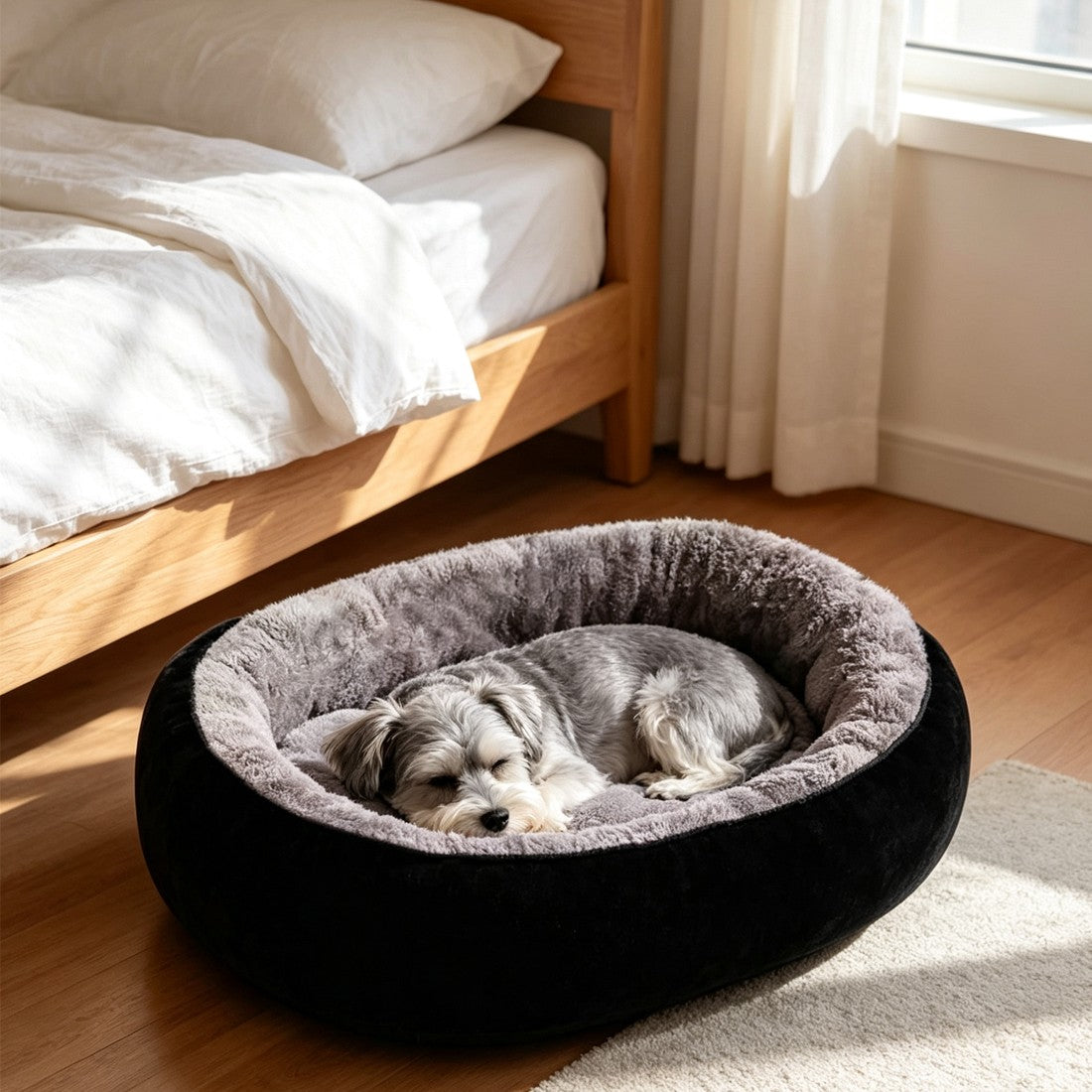 Soft fleece pet bed