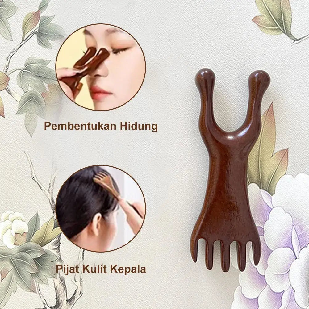 Sandalwood scalp massage comb – image 4