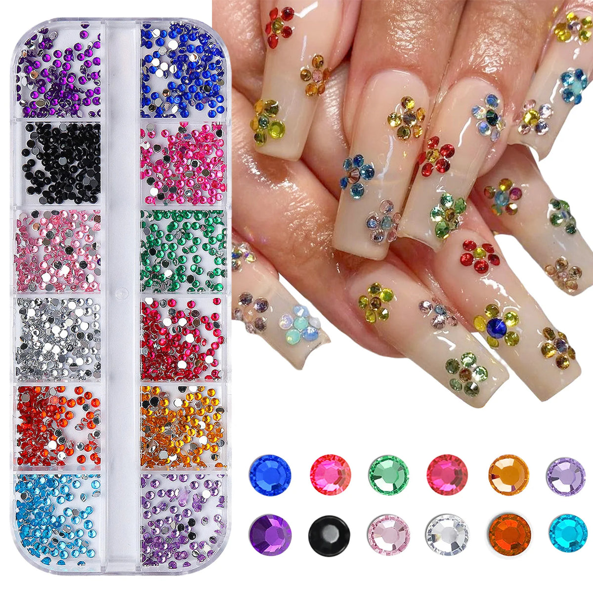 Glass crystal nail rhinestone kit – image 9