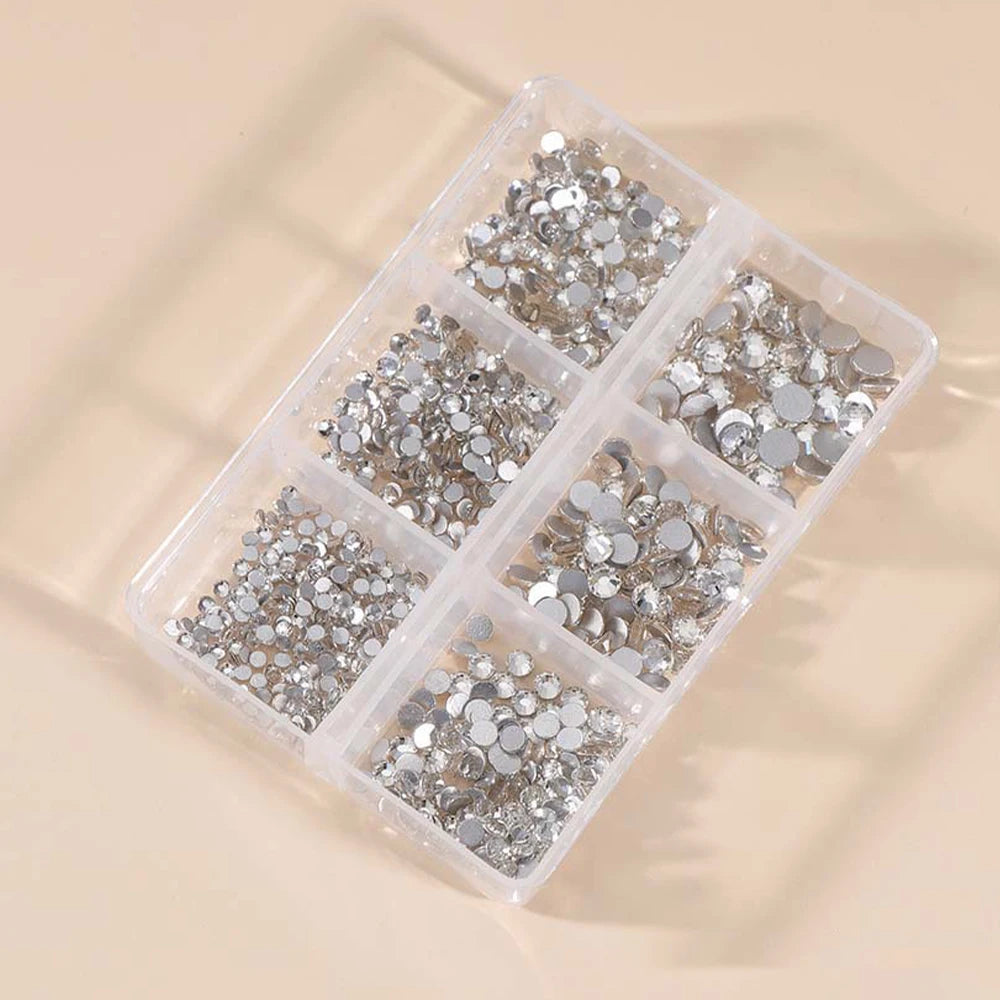 AB and clear crystal nail rhinestones box – image 2