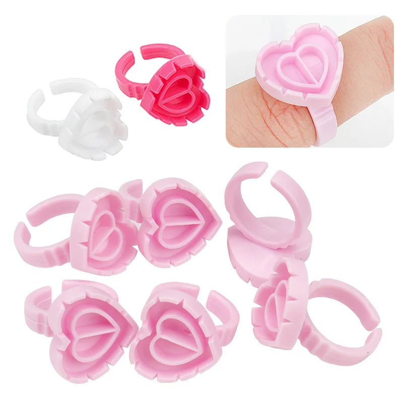 Heart lash glue cups
