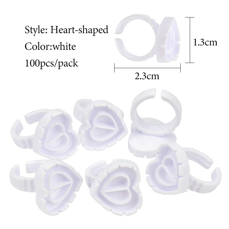 Heart lash glue cups – image 4