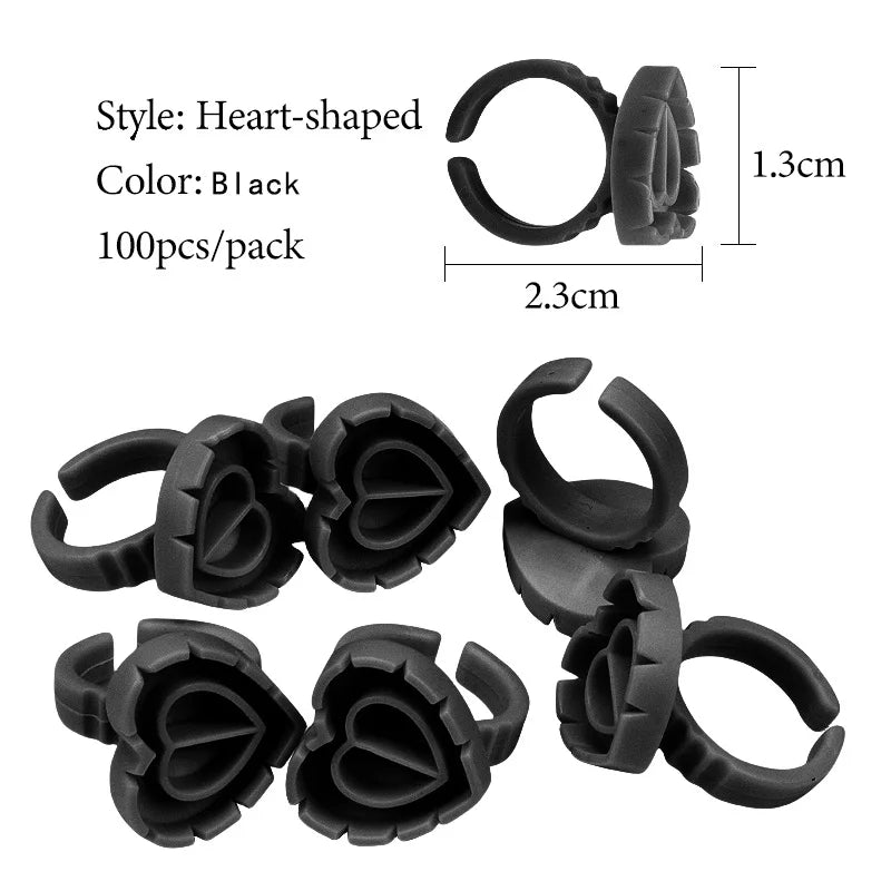 Heart lash glue cups – image 9