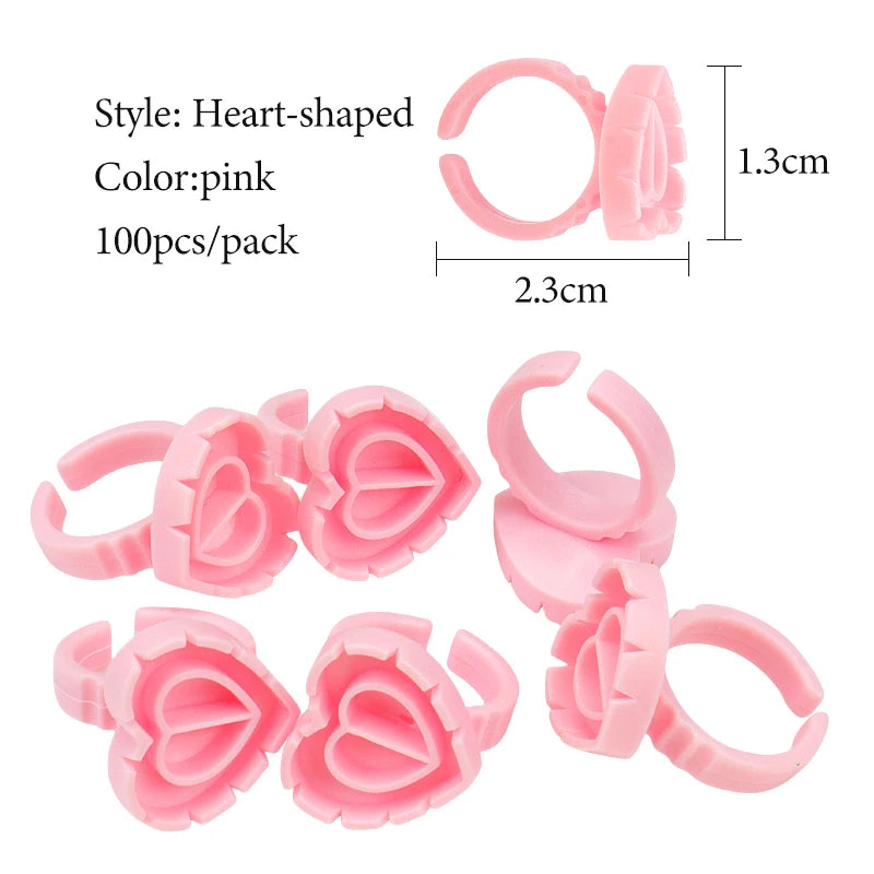 Heart lash glue cups – image 8