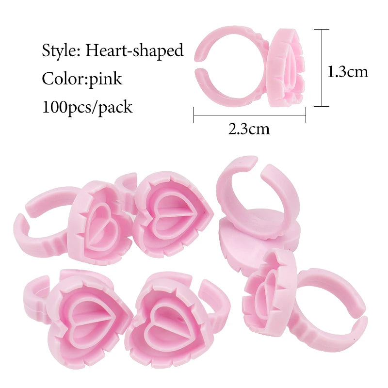 Heart lash glue cups – image 2