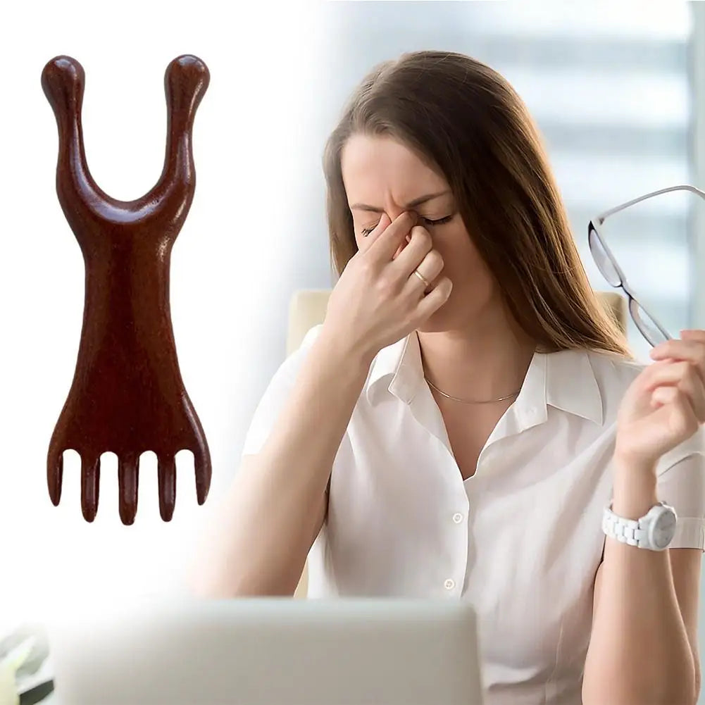 Sandalwood scalp massage comb – image 2