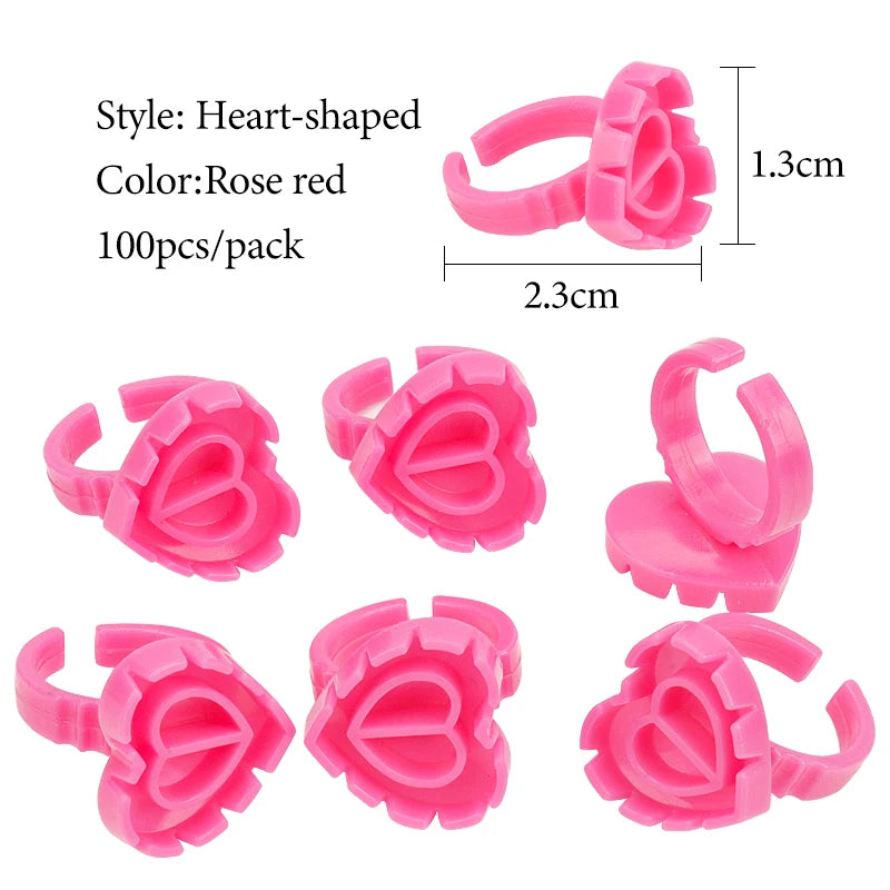 Heart lash glue cups – style option 2