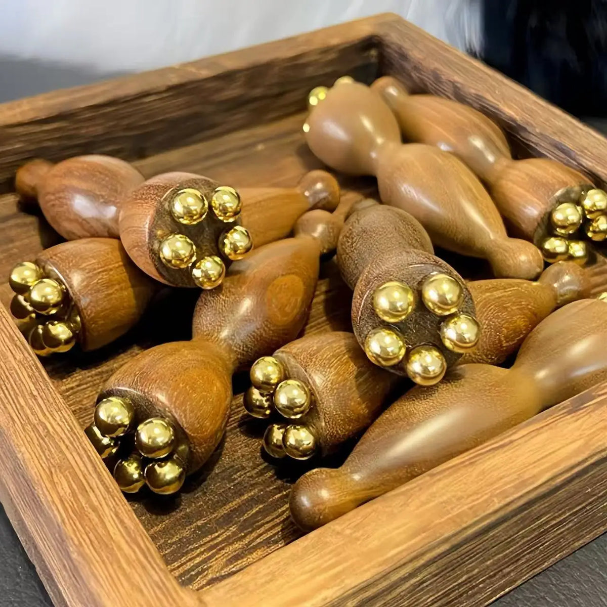 Brass lotus eye massager – image 4