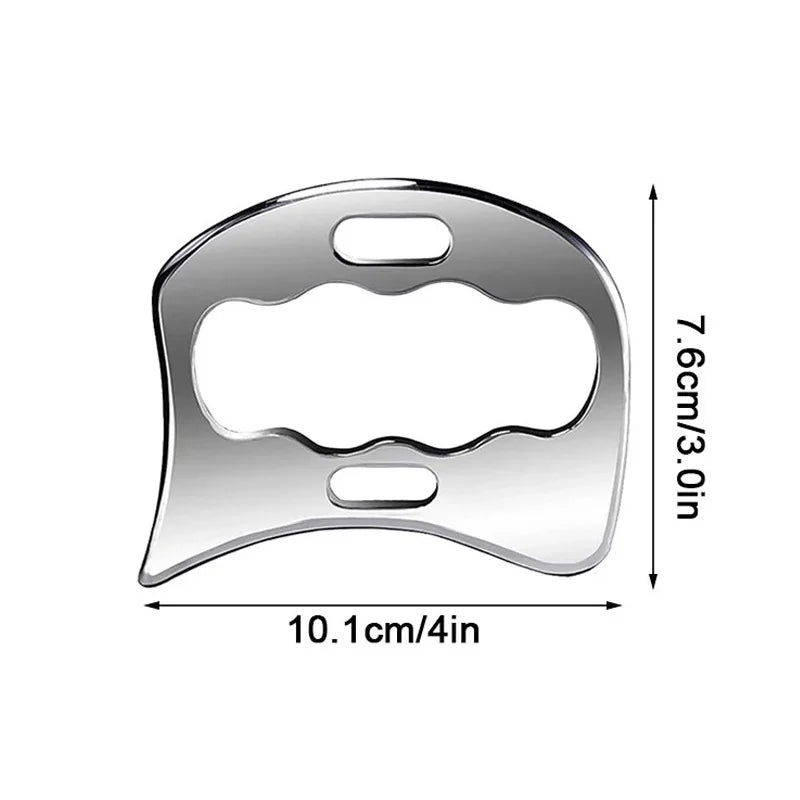 Stainless steel body gua sha scraper – image 6