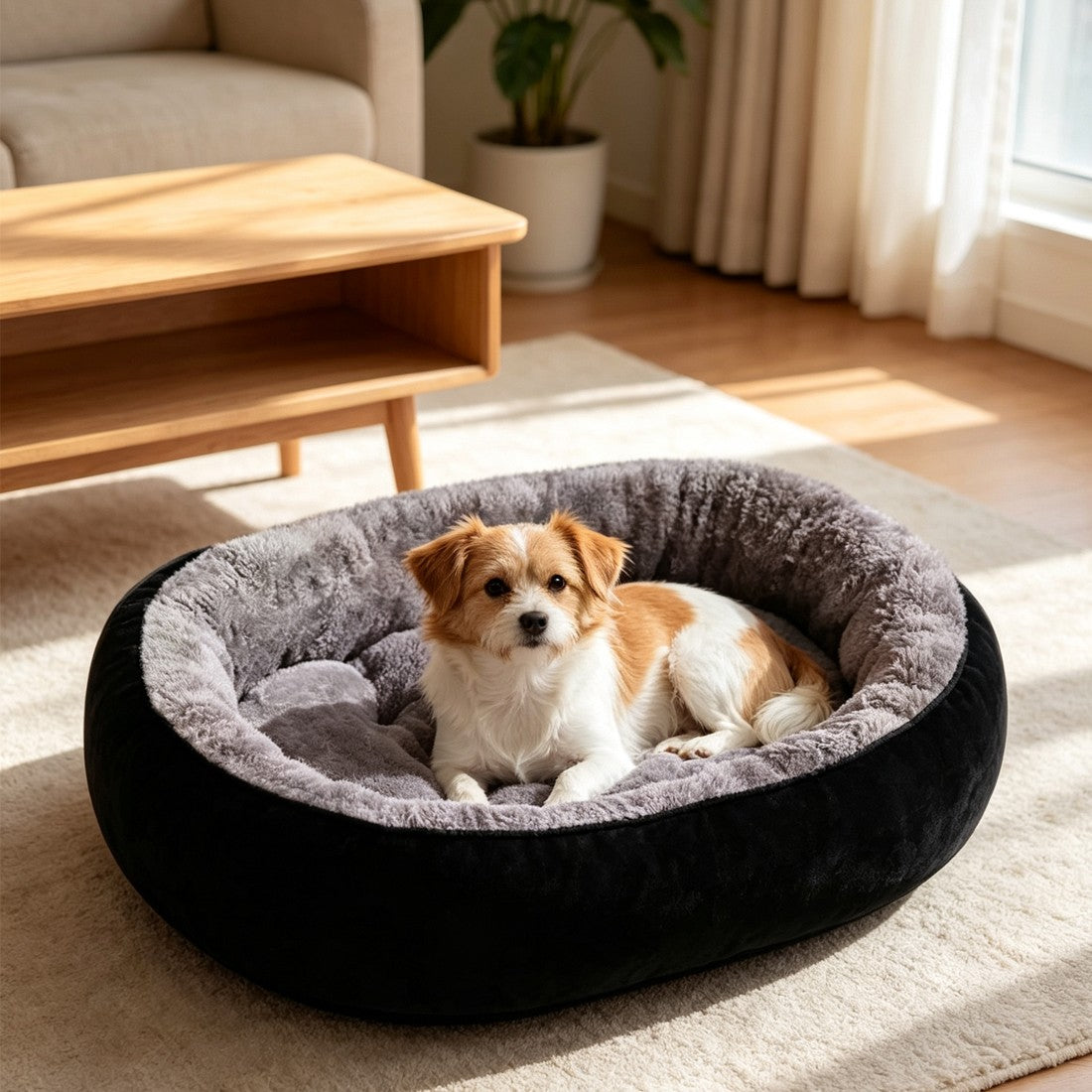 Soft fleece pet bed