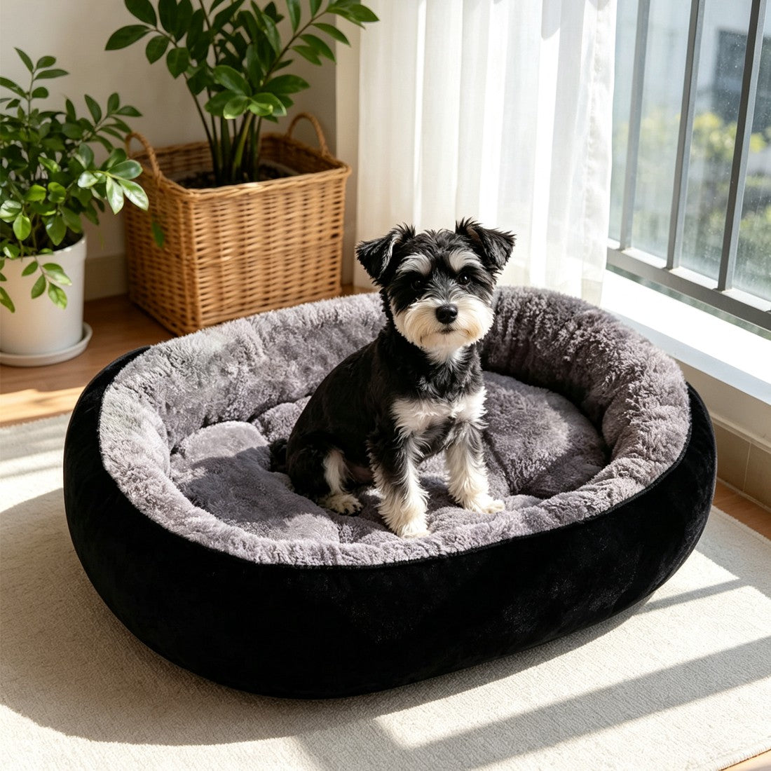 Soft fleece pet bed