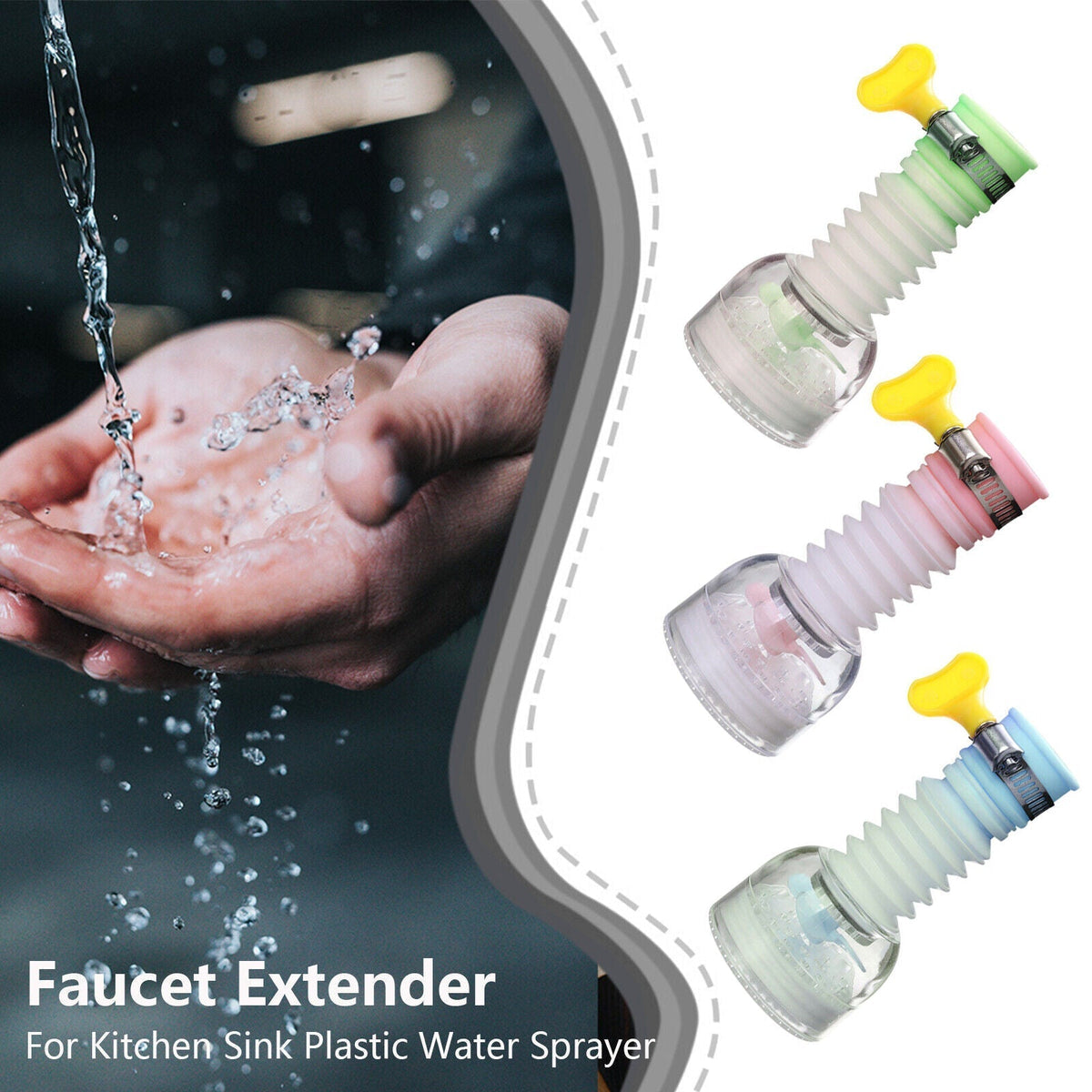 Trendiko 360-Degree Rotating Kitchen Faucet Extender